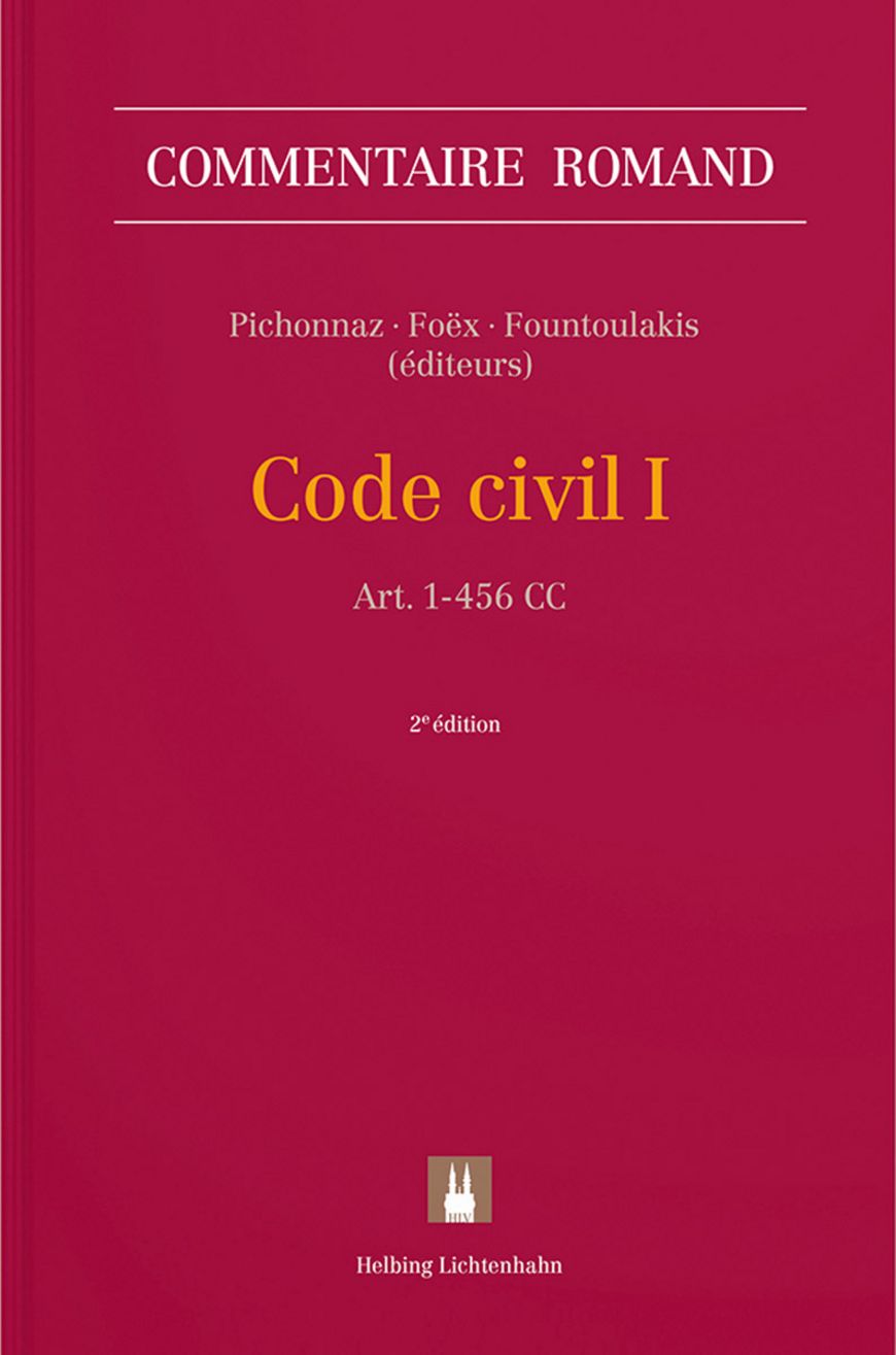 Livre: Commentaire romand Code civil I