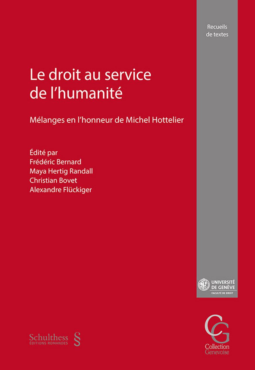 Livre: Le droit au service de l’humanité