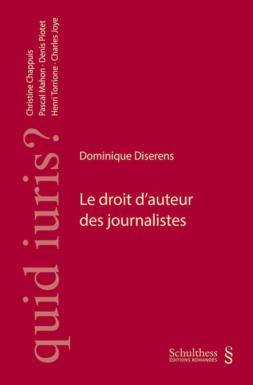 Livre: Le droit d’auteur des journalistes