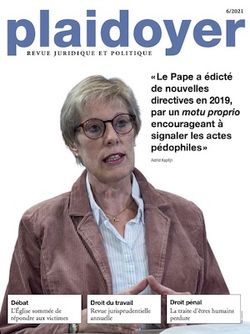 Plaidoyer - 06/2021