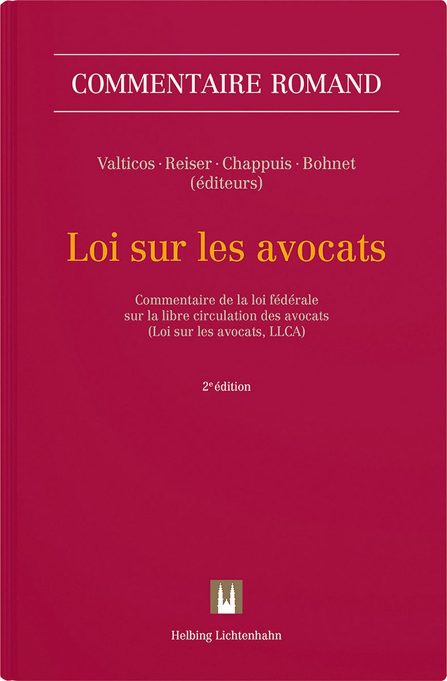 Livres: Commentaire romand – loi sur les avocats