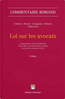 Livres: Commentaire romand – loi sur les avocats